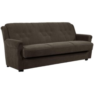 wohnli-moebel-suche-800001456004 Wohnli Möbelsuche - SOFA 3-Sitzer mit Bettfunktion Kaylyn Flockstoff braun