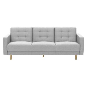 wohnli-moebel-suche-800001456047-1 SOFA 3-Sitzer mit Bettfunktion Kazia Flachgewebe hellgrau Kunststoff 58aufmkessel Möbel > Sofas & Couches > Sofas Grau