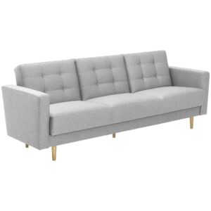 wohnli-moebel-suche-800001456047 Wohnli Möbelsuche - SOFA 3-Sitzer mit Bettfunktion Kazia Flachgewebe hellgrau