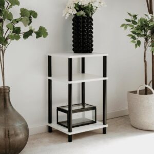 wohnli-moebel-suche-800001456503-1 BEISTELLTISCH mit 2 offenen Nischen 30/34/60 cm Holzwerkstoff Calicosy Möbel > Tische > Beistelltische Weiß