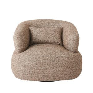 wohnli-moebel-suche-800001458012-1 DREHSTUHL aus braunem Stoff - 91/88/67 cm Textil Signature Möbel > Sessel > Polstersessel Braun