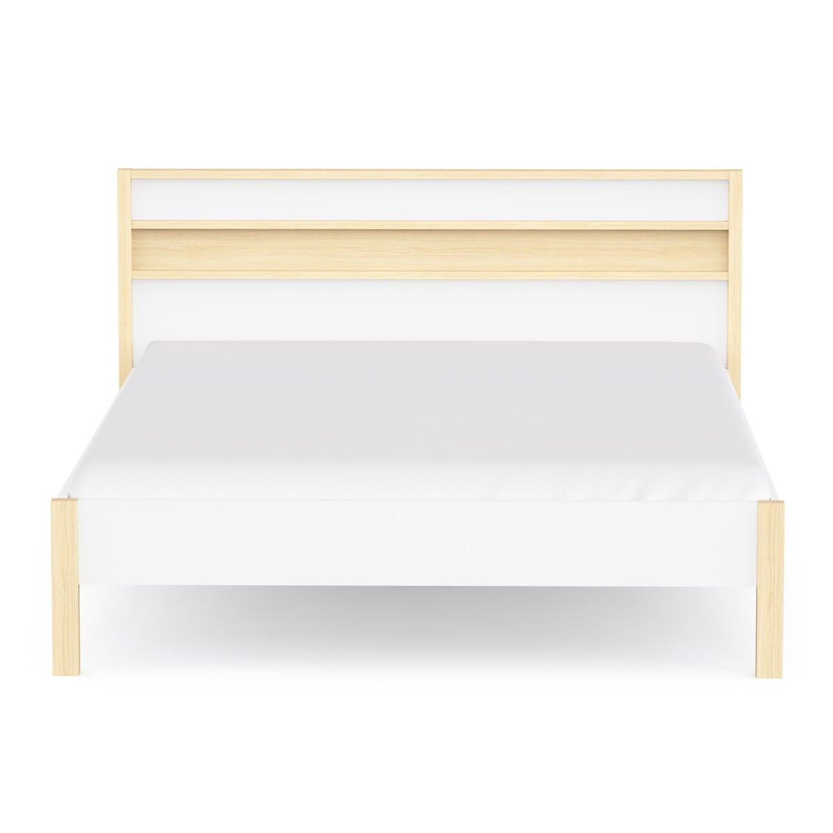 Wohnli Möbelsuche - BETT in Weiß und Eiche Dekor 171