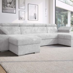 WOHNLANDSCHAFT Plaza U Textil MIRJAN24 Möbel > Sofas & Couches > Wohnlandschaften > Wohnlandschaften U-Form Grau