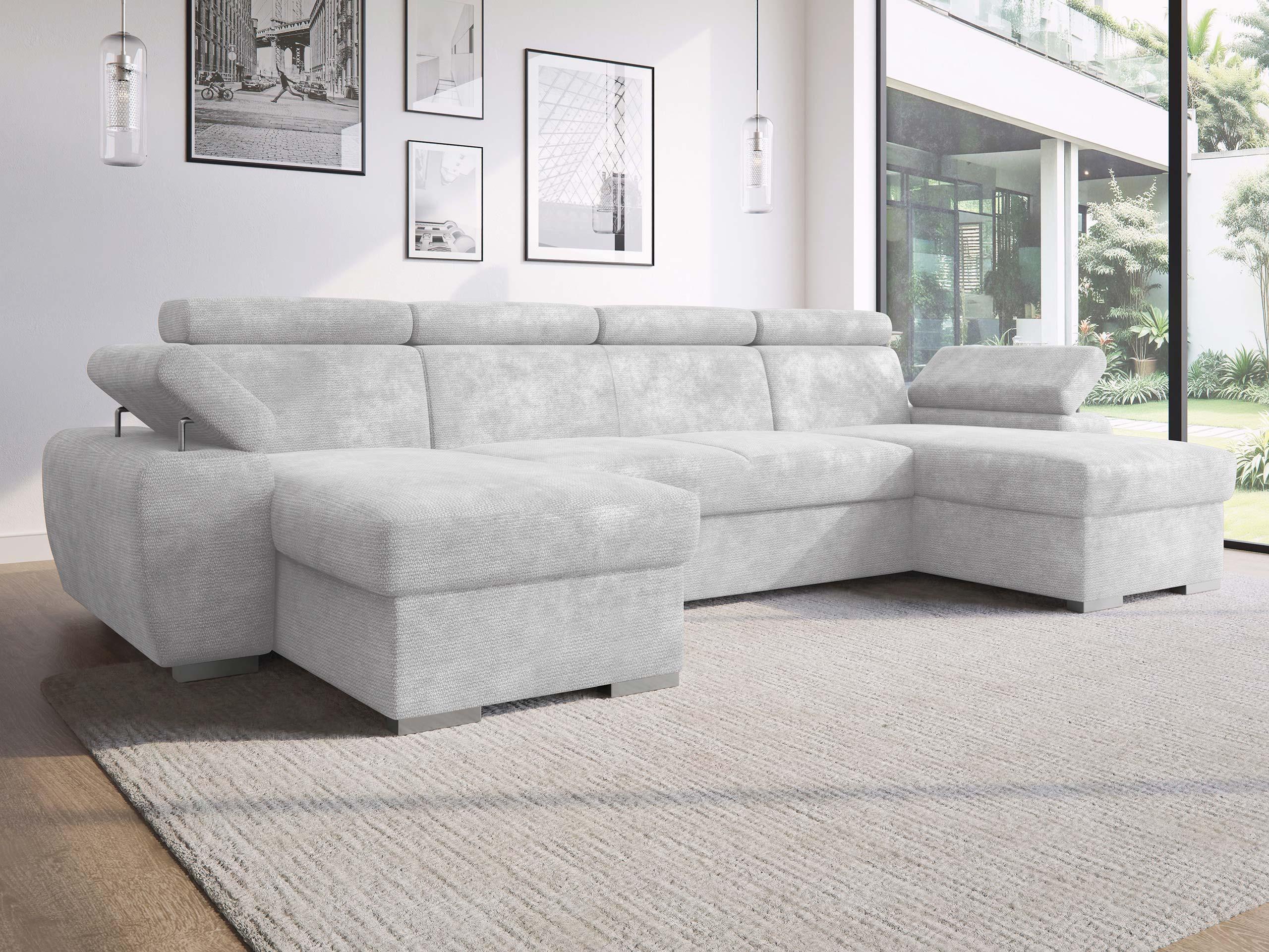 WOHNLANDSCHAFT Plaza U Textil MIRJAN24 Möbel > Sofas & Couches > Wohnlandschaften > Wohnlandschaften U-Form Grau