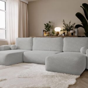 wohnli-moebel-suche-800001471646-1 WOHNLANDSCHAFT Filo U Textil MIRJAN24 Möbel > Sofas & Couches > Wohnlandschaften > Wohnlandschaften U-Form Grau
