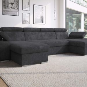 wohnli-moebel-suche-800001471656-1 WOHNLANDSCHAFT Plaza U Textil MIRJAN24 Möbel > Sofas & Couches > Wohnlandschaften > Wohnlandschaften U-Form Grau