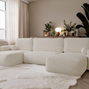 WOHNLANDSCHAFT Filo U Textil MIRJAN24 Möbel > Sofas & Couches > Wohnlandschaften > Wohnlandschaften U-Form Braun