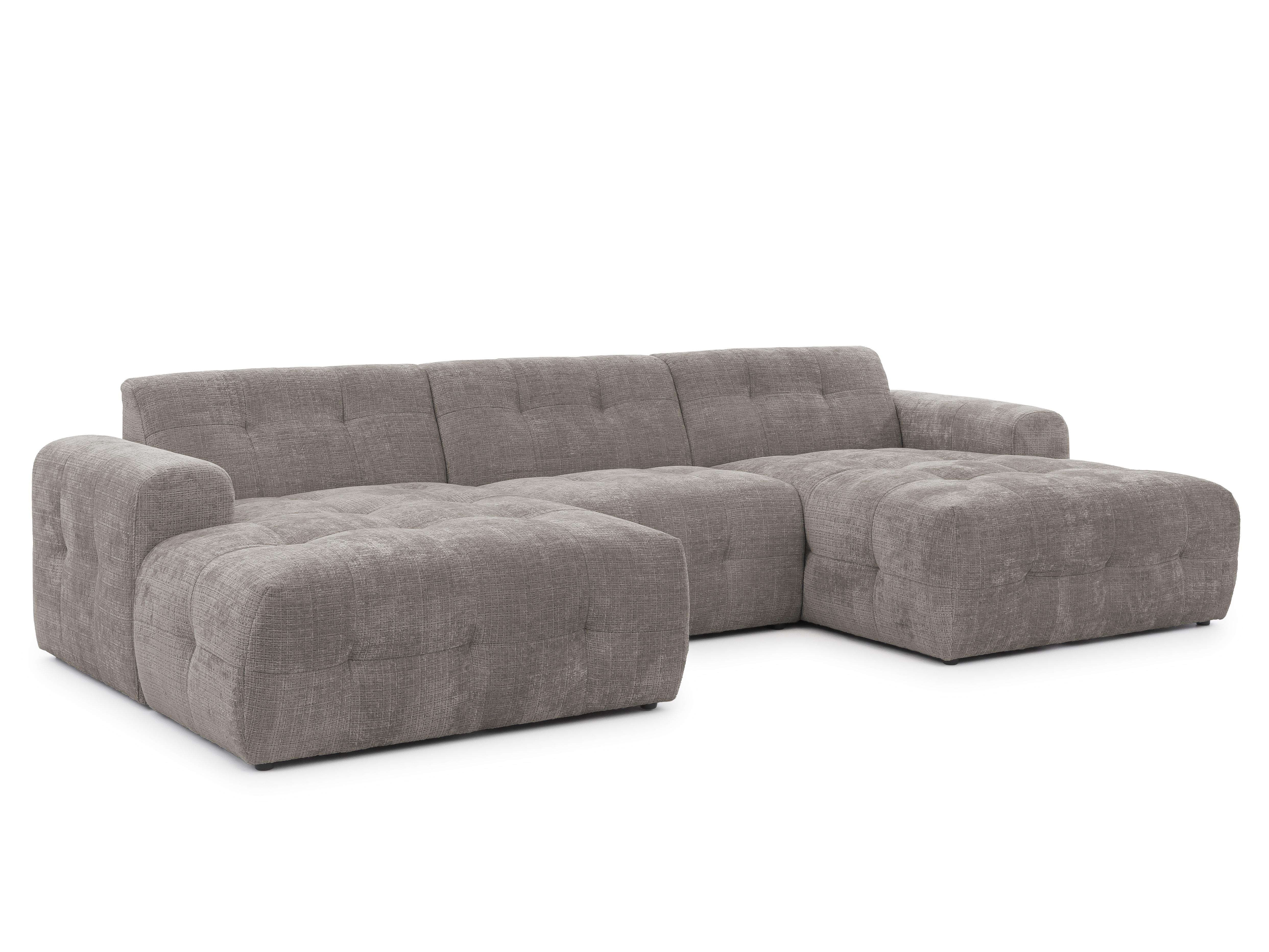 wohnli-moebel-suche-800001471680 Wohnli Möbelsuche - WOHNLANDSCHAFT Kozy im Bumpy-Design mit fester Rückenlehne aus weichem Taupe Chenille-Stoff