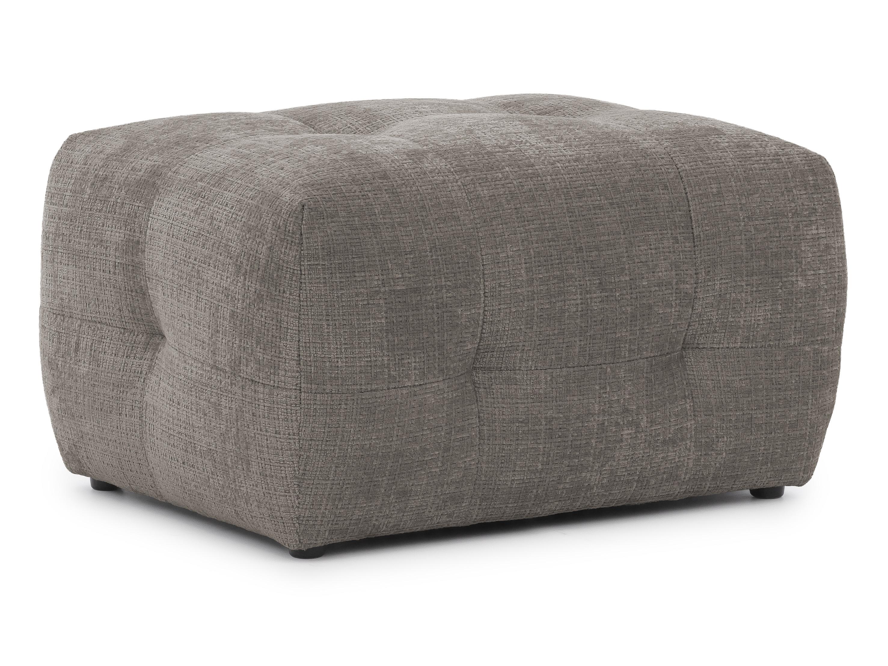 Wohnli Möbelsuche - POLSTERHOCKER Kozy im Bumpy-Design aus weichem Taupe Chenille-Stoff