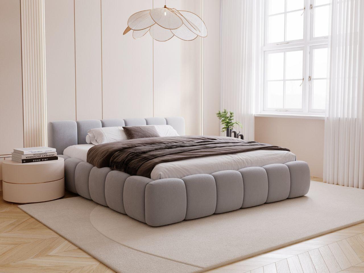 wohnli-moebel-suche-800001473384-1 POLSTERBETT Cloud low 140x200 Grau Textil Graingold Möbel > Betten > Polsterbetten Grau