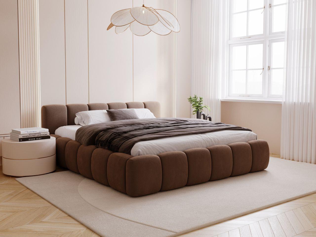 wohnli-moebel-suche-800001473621-1 POLSTERBETT Cloud low 140x200 Braun Textil Graingold Möbel > Betten > Polsterbetten Braun