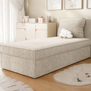 wohnli-moebel-suche-800001473638-1 BOXBETT Posi Cord Textil MIRJAN24 Möbel > Betten > Boxspringbetten Weiß