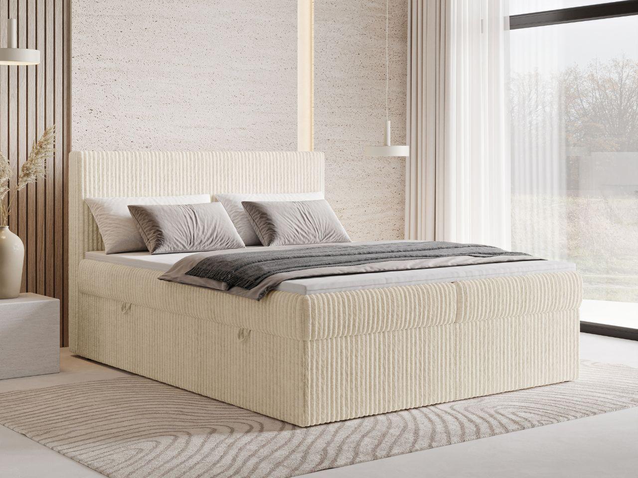 BOXBETT Brisa 200x200 Beige Textil Graingold Möbel > Betten > Boxspringbetten Beige