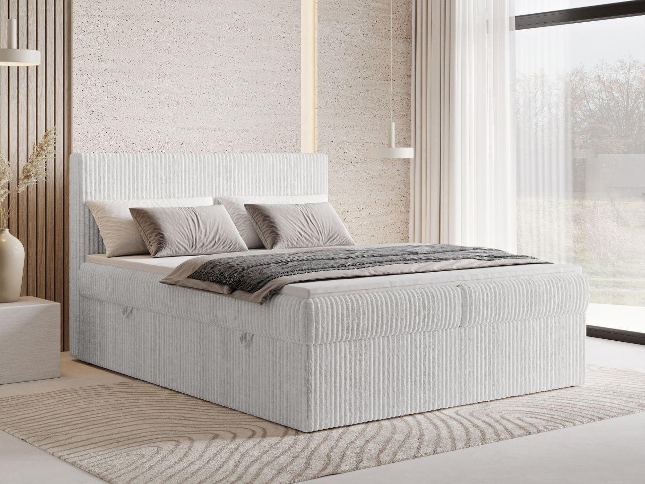 BOXBETT Brisa 160x200 Grau Textil Graingold Möbel > Betten > Boxspringbetten Grau