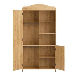 SCHRANK 2 Türen Megeve Holz Holzwerkstoff Petits-meubles Möbel > Schränke > Kleiderschränke Braun