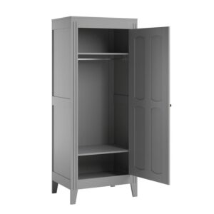 SCHRANK 1 Tür Grau Holzwerkstoff Petits-meubles Möbel > Schränke > Kleiderschränke Grau