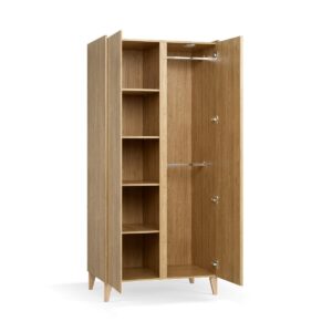 SCHRANK 2 Türen Muve Holz Holzwerkstoff Petits-meubles Möbel > Schränke > Kleiderschränke Braun