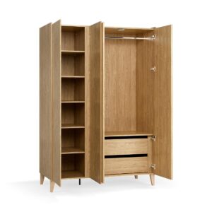 SCHRANK 3 Türen Muve Holz Holzwerkstoff Petits-meubles Möbel > Schränke > Kleiderschränke Braun