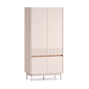 Wohnli Möbelsuche - SCHRANK 4 Türen Connie Kaschmir und Holz