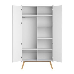 wohnli-moebel-suche-800001473771-1 SCHRANK 2 Türen Vintage Weiß Holzwerkstoff Petits-meubles Möbel > Schränke > Kleiderschränke Weiß