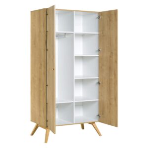 wohnli-moebel-suche-800001473778-1 SCHRANK 2 Türen Holz Holzwerkstoff Petits-meubles Möbel > Schränke > Kleiderschränke Braun