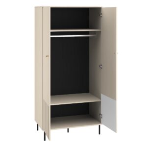 SCHRANK 2 Türen Nova Beige Holzwerkstoff Petits-meubles Möbel > Schränke > Kleiderschränke Beige