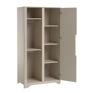 wohnli-moebel-suche-800001473813-1 SCHRANK 2 Türen Ova Beige Holzwerkstoff Petits-meubles Möbel > Schränke > Kleiderschränke Beige