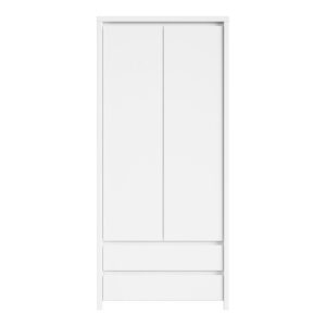 SCHRANK 2 Türen Soren Weiß matt Holzwerkstoff Petits-meubles Möbel > Schränke > Kleiderschränke Weiß
