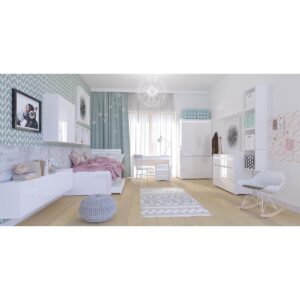 wohnli-moebel-suche-800001473822-1 SCHRANK 2 Türen Kasla Weiß Holzwerkstoff Petits-meubles Möbel > Schränke > Kleiderschränke Weiß