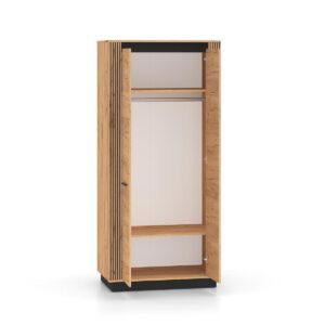 wohnli-moebel-suche-800001473824-1 SCHRANK 2 Türen Solal Holz Holzwerkstoff Petits-meubles Möbel > Schränke > Kleiderschränke Braun
