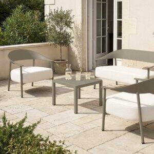 GARTENSITZGRUPPE céora Taupe Metall Habitat Garten Garten & Outdoor > Gartenmöbel > Gartenmöbel-Sets Taupe