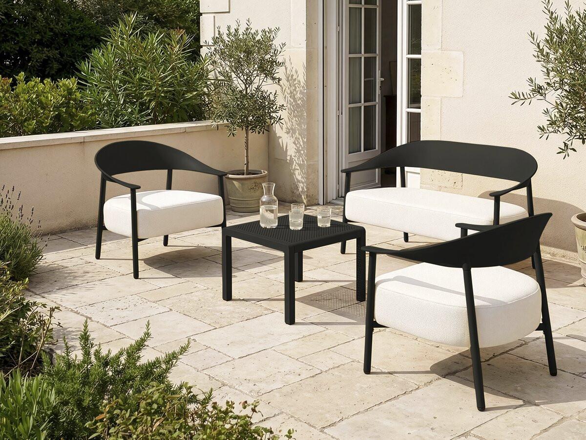 wohnli-moebel-suche-800001474664-1 GARTENSITZGRUPPE céora Schwarz Metall Habitat Garten Garten & Outdoor > Gartenmöbel > Gartenmöbel-Sets Schwarz