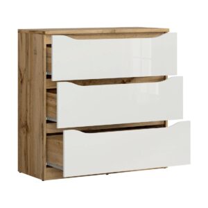 wohnli-moebel-suche-800001476110-1 KOMMODE June Weiß und Holz Holzwerkstoff Petits-meubles Möbel > Kommoden & Schubladenschränke > Kommoden Weiß