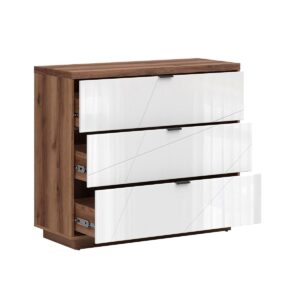 wohnli-moebel-suche-800001476155-1 KOMMODE Sven Weiß und Holz Holzwerkstoff Petits-meubles Möbel > Kommoden & Schubladenschränke > Kommoden Weiß