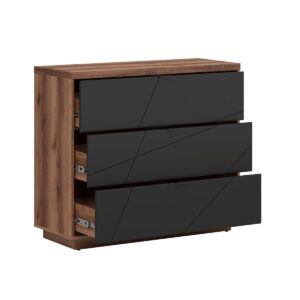 wohnli-moebel-suche-800001476156-1 KOMMODE Sven Schwarz und Holz Holzwerkstoff Petits-meubles Möbel > Kommoden & Schubladenschränke > Kommoden Weiß
