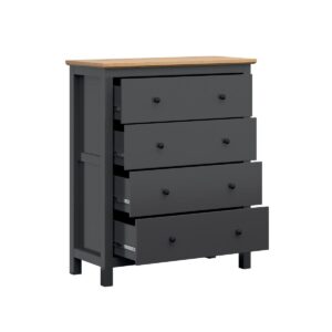 wohnli-moebel-suche-800001476159-1 KOMMODE Duck Anthrazitgrau und Holz Holzwerkstoff Petits-meubles Möbel > Kommoden & Schubladenschränke > Kommoden Grau