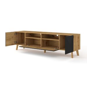 TV-MÖBEL Nexa Holz und Schwarz Holzwerkstoff Petits-meubles Möbel > TV-Möbel Schwarz