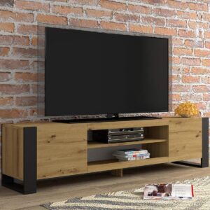 wohnli-moebel-suche-800001476525-1 TV-MÖBEL Gani Holz und Mattschwarz Holzwerkstoff Petits-meubles Möbel > TV-Möbel Schwarz