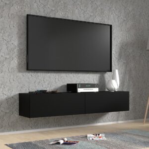wohnli-moebel-suche-800001476536-1 TV-MÖBEL Bali Mattschwarz Holzwerkstoff Petits-meubles Möbel > TV-Möbel Schwarz