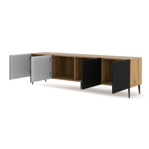 wohnli-moebel-suche-800001476559-1 TV-MÖBEL Philaé Holz und Schwarz Holzwerkstoff Petits-meubles Möbel > TV-Möbel Schwarz