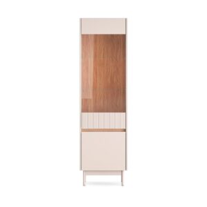 wohnli-moebel-suche-800001477121-1 VITRINE Connie Kaschmir und Holz Holzwerkstoff Petits-meubles Möbel > Schränke > Vitrinen Beige