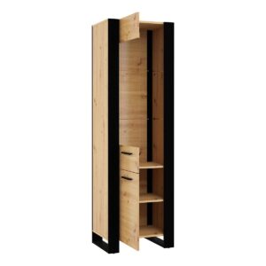 wohnli-moebel-suche-800001477142-1 VITRINE Nouka Holz und Schwarz Holzwerkstoff Petits-meubles Möbel > Schränke > Vitrinen Schwarz