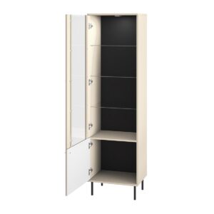 wohnli-moebel-suche-800001477144-1 VITRINE Nova Beige Holzwerkstoff Petits-meubles Möbel > Schränke > Vitrinen Beige