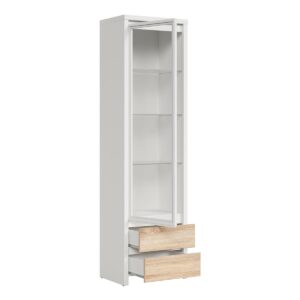 wohnli-moebel-suche-800001477146-1 VITRINE Soren Holz und Weiß Holzwerkstoff Petits-meubles Möbel > Schränke > Vitrinen Weiß