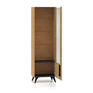 wohnli-moebel-suche-800001477151-1 VITRINE Soah Holz und Schwarz Holzwerkstoff Petits-meubles Möbel > Schränke > Vitrinen Schwarz