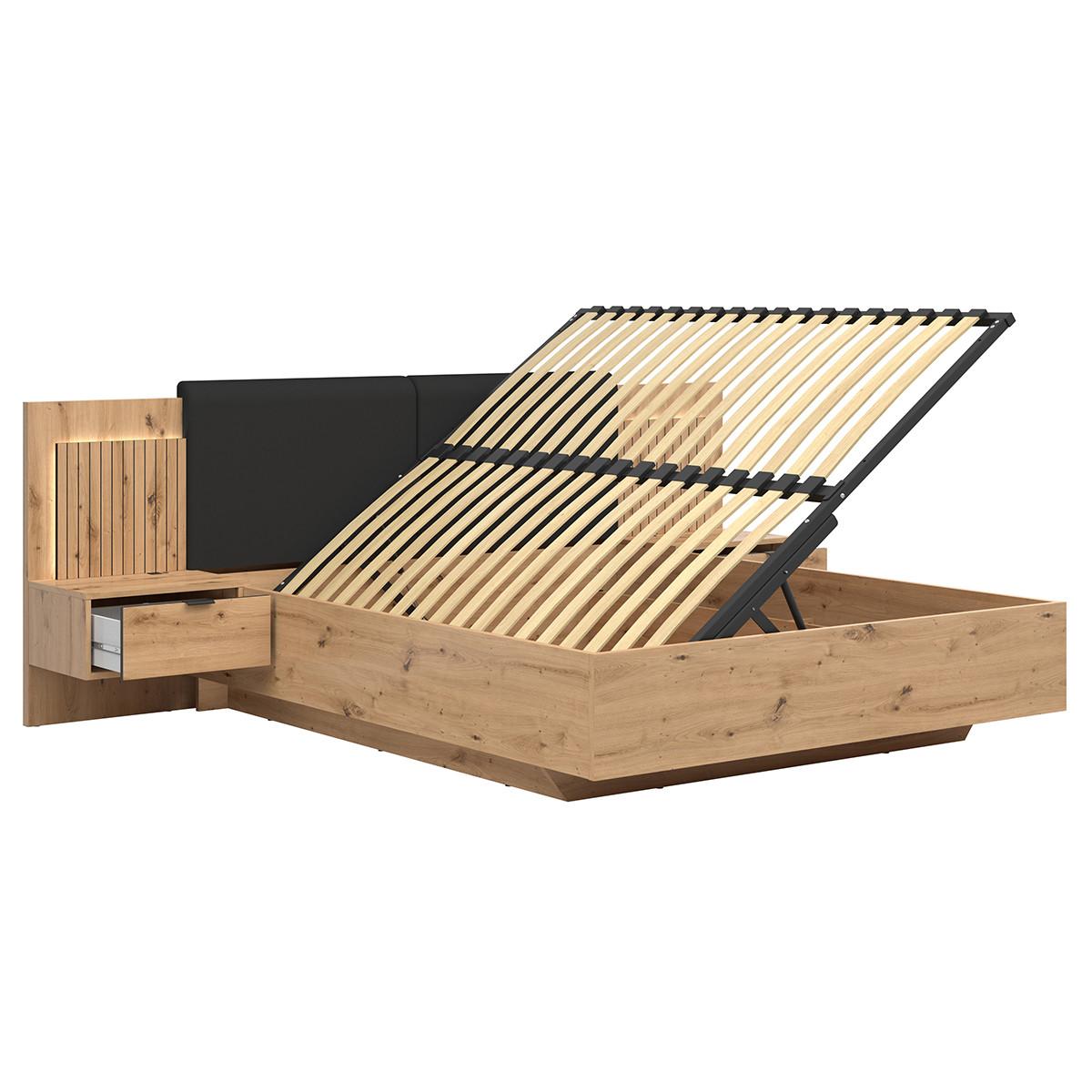 Wohnli Möbelsuche - BOXBETT 160/200 Mao Holz in Eichenoptik