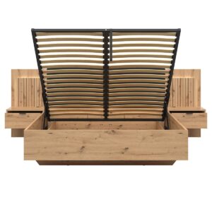 wohnli-moebel-suche-800001477547-1 BOXBETT 160/200 Mao Holz in Eichenoptik Holzwerkstoff Petits-meubles Möbel > Betten > Boxspringbetten Braun