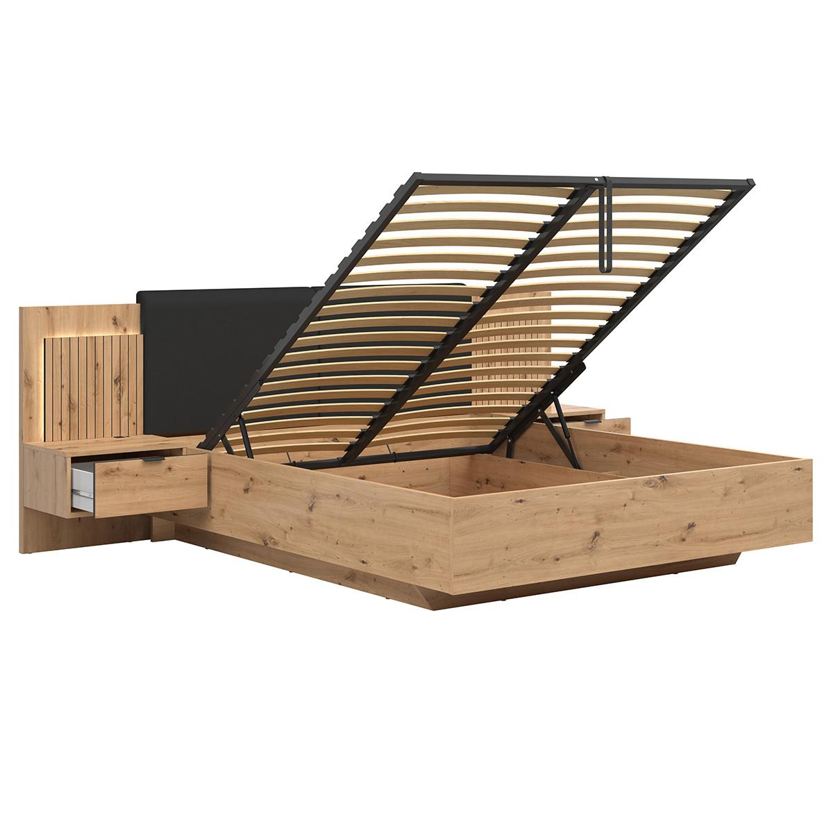 Wohnli Möbelsuche - BOXBETT 160/200 Mao Holz in Eichenoptik