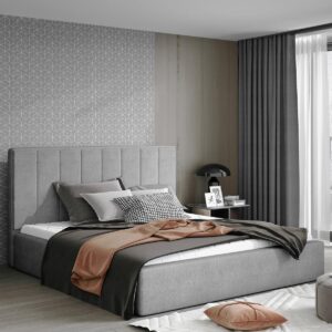 BOXBETT 180/200 Brook Grau Textil Petits-meubles Möbel > Betten > Boxspringbetten Grau
