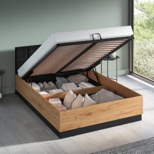 wohnli-moebel-suche-800001477565-1 BOXBETT 140/200 Solal Holz Holzwerkstoff Petits-meubles Möbel > Betten > Boxspringbetten Braun